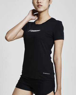 SuperDry-Fit Round Neck Running Shirt (Black)