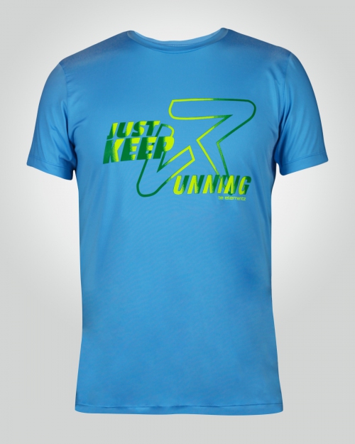 Men's Just-Keep-Running Shirt (Light Blue))