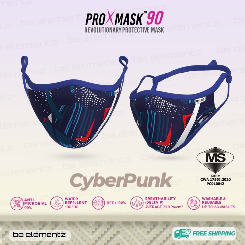 Headloop Muslimah Mask Festive ProXmask90 Anti-Bacterial, Water Repellent & Excellent Microfiltration (BFE)