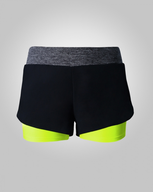 Two-in-One Sweat Free Training Shorts (Volt)