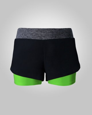 Two-in-One Sweat Free Training Shorts (Green)