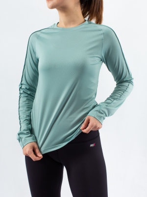 Antiviral Womens Athleisure Outfit Stretch Long Sleeve Top MIDDLE FIT