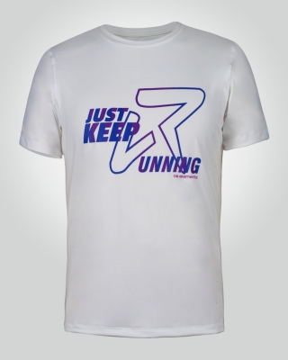 Men's Just-Keep-Running Shirt (White)